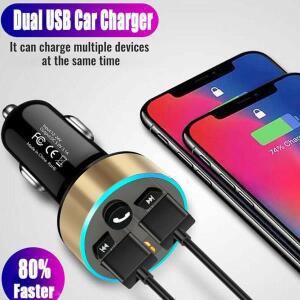 FM 송신기 변조기 자동차 무선 블루투스 5.0 USB Aux 라디오 Mp3 플레이어 음악 핸즈프리 차량용 키트