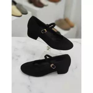 [HANSHOE]한슈 세이브존09 스웨이드 메리제인 펌프스 슈즈 4cm HS021440-1la 노출 상품명 (S15356980)