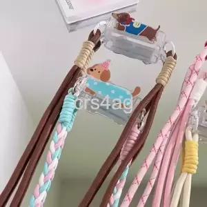  1+1 강아지모양 휴대용 핸드폰 스트랩 백클립 고정 끈 목걸이