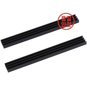2개 100x11x5mm 검정색 알루미늄 칩 라디에이터 히트싱크