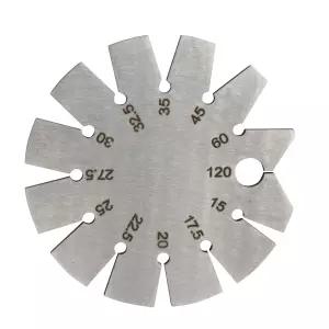 Adyoney 1 PCS 브러시드 실버 15-120도 베벨 게이지 스테인리스 스틸 도끼 각도 원형 모양