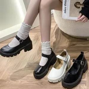 (다올)에나멜 통굽 펌프스 키높이 데일리 여성 구두