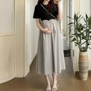 맘콩 원피스임 부복 임산부 임산부옷 여름임 임부 치마 만삭