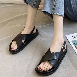 X자 버클 스트랩 베이직 샌들 3CM 여름 캐주얼샌들 HJe26Duw