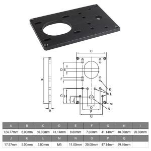 1Pcs Nema23 감속 스탠드 오프 플레이트 6063-T5 스테퍼 모터용 알루미늄 CNC 3D 프린터 부품 Ender