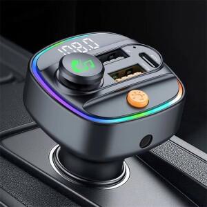 PD30W 고속 충전기 블루투스 5.3 FM 송신기 핸즈프리 차량용 AUX 라디오 변조기 MP3 플레이어 어댑터 포함