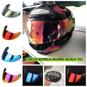 CCUUD는 X-803 X-802RR X-702 바이크 오토바이 헬멧 미러 바이저 UV 보호 선실드 카스코 모토 비세라에 .