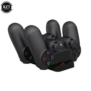 1pcs 컨트롤러 더블 핸들 무선 충전기 플레이 스테이션 4 PS4 슬림 게임 패드 용 듀얼 USB 도킹 스탠드