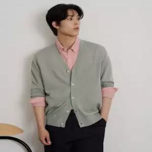 빈폴 멘 BEANPOLEMEN 여름 리넨 카디건 라이트 그린
