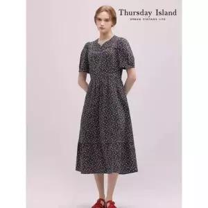 써스데이아일랜드Thursday Island 레이스 배색 원피스T244MOP235W 1152666
