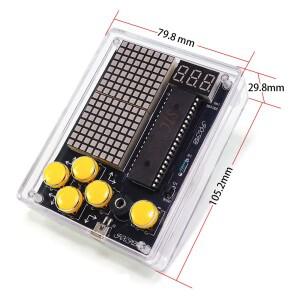 DIY 업그레이드 된 픽셀 게임 콘솔 전자 키트 빨간색 LED 도트 매트릭스 디지털 튜브 디스플레이 납땜 연