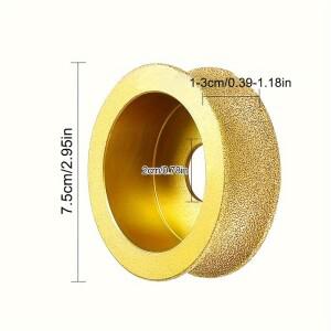 1pc 건식 진공 Brazed 다이아몬드 라운드 연마 휠 타일 석영 대리석 화강암 돌에 대 한 20mm 보어 직경 세