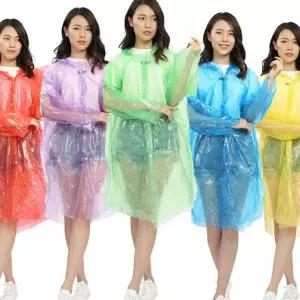 여름 단추형 일회용 우의 우비 성인용 레인코트 방수