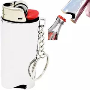JSELLER 금속 라이터 케이스 J6의 BIC 표준 풀사이즈 병따개 EDC 다용도 야외 생존 열쇠고리 파우치 슬리브