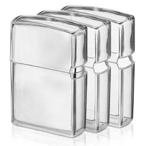 칼라론 3Pcs 투명 라이터 케이스 야외용 Zippo 다른 모델과 호환되는 향상된 보호 빠른 설치를 위해 높은