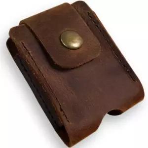 베르페 라이터 케이스 커버 파우치 정품 가죽 벨트 시스 홀더 보호 홀스터 Zippo 호환됨