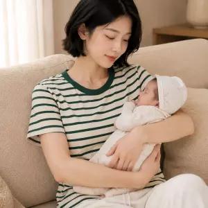 수디바 여름 수유복 모유수유옷 수유티셔츠 출산선물