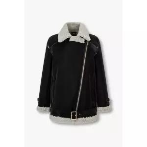 ARMANI EXCHANGE 여성 벨티드 헴 나일론 집업 자켓 A424310506 블랙 1354931