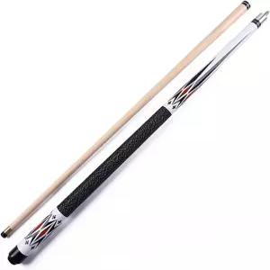 케이스와 글러브가 있는 메이플 우드 1/2 크기의 ASWRTYJO 당구 풀 큐 스틱 58인치 13mm 나사 팁