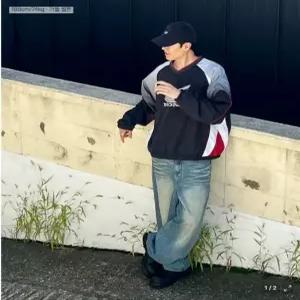 혼다 트렌디 브랜드 복고풍 커플 오토바이 의상 레이싱 나일론 상의 긴팔 재킷 스웨트셔츠