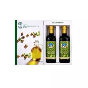 델파파 유기농 엑스트라버진 올리브 오일 선물세트 500ml 올리브유 2병
