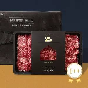 [감동][지정일출고][대정]1++(7)한우 새우살치등심 구이 모둠 세트 1호 1kg (새우살100g+살치살100g+ 채...
