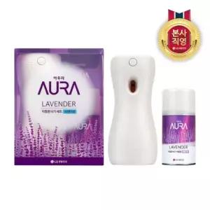 LG생활건강 아우라 자동분사 실내용 방향제 라벤더향 [기기+리필캔280ml]