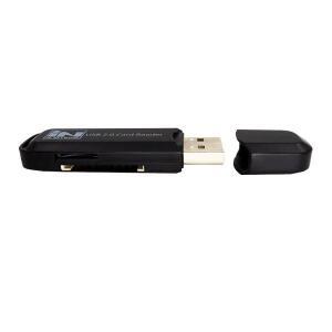 USB2.0 마이크로SD SD 카드리더기 블랙 IN-UACARDS(B)