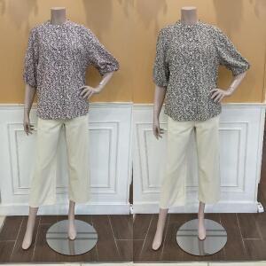 BCBG M백화점 넬로 프린트블라우스  B5C7B414