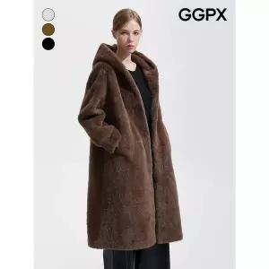 [GGPX]베이직 후드 퍼 롱 코트 (GPACT002F)