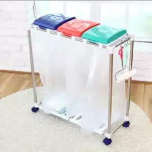 분리 수거대 쓰레기 분리 배출 봉투거치대 페트병 수거함 3구 3단 오피스텔 재활용품 사무실