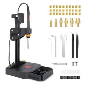 90W 납땜 인두, 열 세트 팁 M2-M8, 30PCS 황동 너트 나사산 3D 프린팅 부품용 수직 인서트 공구 프레스 기계