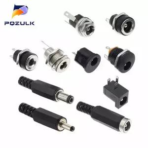 호환  5PCS DC 5.5x2.1mm 3.5x1.3mm 2.1 2.5 커넥터 DC 전원 플 암수 잭 소켓 너트 패널 마운트 전원 어댑