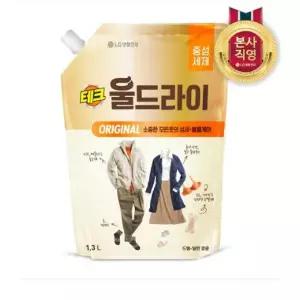LG 테크 울드라이 이염방지 니트 중성세제 리필1개 빨래 신혼 집들이 자취 1.3L