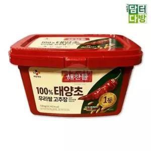 고추장소스 해찬들 100% 태양초 우리쌀 고추장 1.8kg