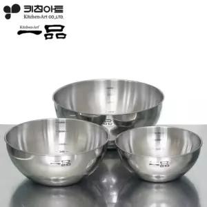 키친아트 믹싱볼 일품 믹싱볼 3종/스텐양동이/스텐바구니/스텐믹싱볼/스텐채망/스텐소쿠리/스텐양푼/양푼이