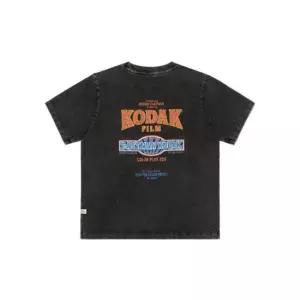 코닥반팔라운드티 BQJ K6222LRS11BLK 스노우 워싱 그래픽 반팔 티셔츠 우먼 BLACK