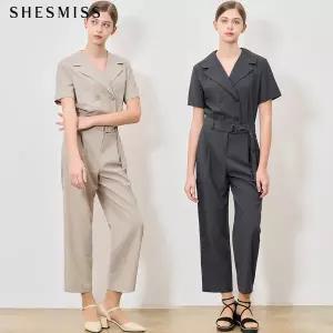 [쉬즈미스(SHESMISS)] 시크한 더블 벨티드 점프수트 (택가격: 298000원)