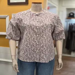 [BCBG]넬로 면 블라우스 B5C7B414