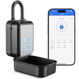 TTLOCK 앱 제어 및 PIN 코드 유형이 포함된 Thlevel 스마트 키 잠금 상자 전자 블루투스 상자, 탈착식 섀클이 있는 에어비앤비 부동산 중개인 하우스 오피스용 e키 공유