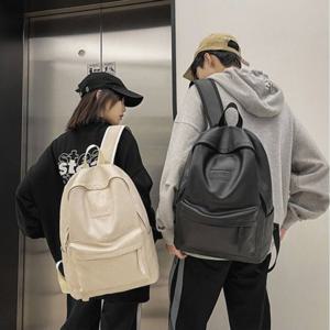 중학생백팩 인조가죽 학생 학생백팩 무지 백팩 가방 남녀 레더 여성백팩