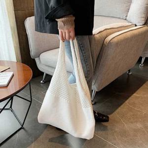 여성 니트백봄 직장인 네트백 숄더 그물 나들이여행코디 워크샵여행백팩코디