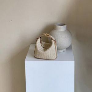스트랩 크로스백 여행가방 버킷백 베이지 러블리 라탄백 탈부착 여성가방