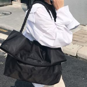 빅백 여성 시크블랙 데일리백 무지 숄더백 캐주얼가방 여성데일리가방 심플