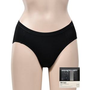 혜명마트 (트라이) 매일 손이 가는 여성 미디 삼각팬티 3매입 무봉제팬티 여성삼각팬티 여성레이스팬티 여