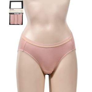 혜명잡화몰 (트라이) 소프트한 베이직 여성 미디 삼각팬티 3매입 여성여름팬티 인견팬티 여자팬티 여성팬티