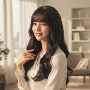 긴웨이브 장발 가발 긴머리 커트 메쉬 여성 통가발