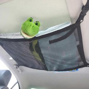 캠핑용 차량용 천장 수납 네트 자동차 천장 그물망 2단 정리