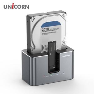 유니콘 원터치클론 HDD/SSD + M.2NVME 외장하드 듀얼 도킹스테이션 하드복사기 DS-9000DUAL