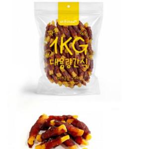 대용량 강아지 오리가슴살 간식 가성비 고구마 1kg 바른츄 애견